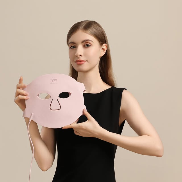 LED Infraröd Mask: Rosa