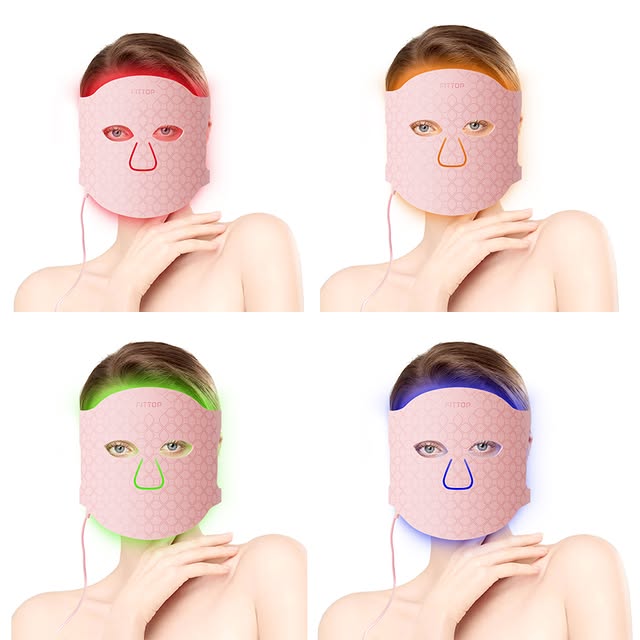 LED Infraröd Mask: Rosa