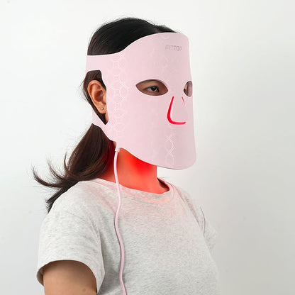 LED Infraröd Mask: Rosa