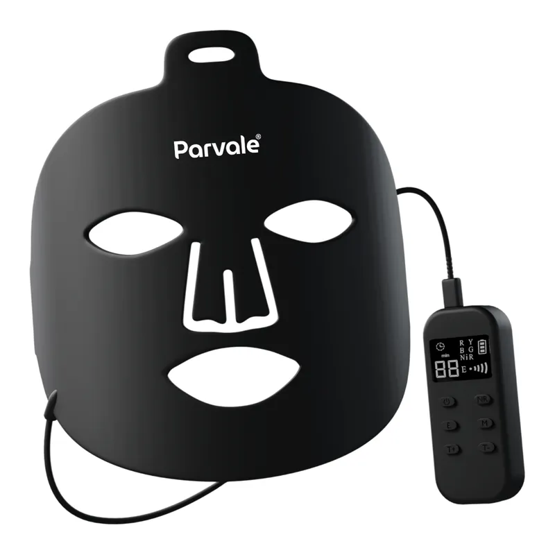 Parvale Flex Pro LED-mask i svart med kontrollenhet