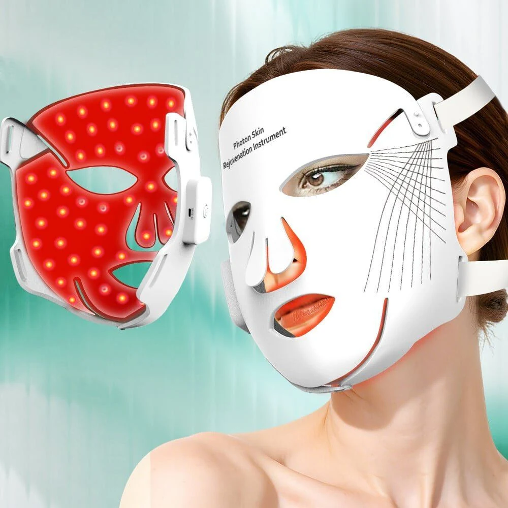 Rödljusmask LED 4D ansiktsmask trådlös, SweHealth